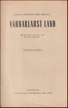 Varnarlaust land I-II # 68315