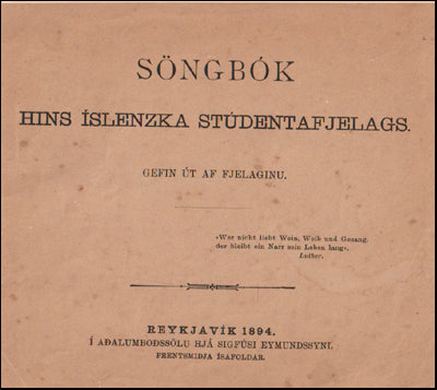 Söngbók hins Íslenzka Stúdentafjelags # 68441