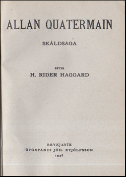Allan Quatermain # 68536