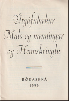 Bókaskrá 1955 # 68623