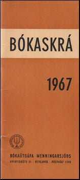 Bókaskrá 1967 # 68626