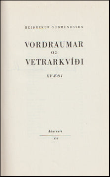 Vordraumar og vetrarkvíði # 68708