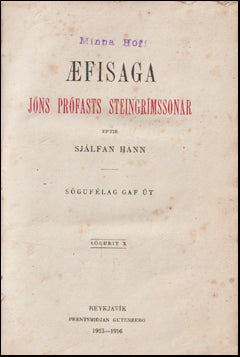 Æfisaga Jóns prófasts Steingrímssonar # 69071