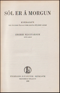 Sól er á morgun # 69100