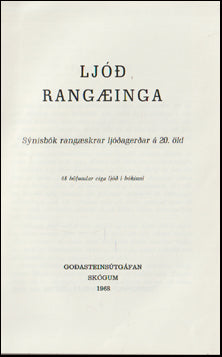 Ljóð Rangæinga # 69286