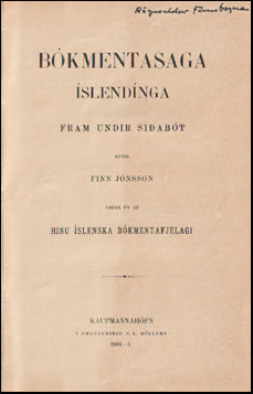Bókmenntasaga íslendinga fram undir siðbót # 69466
