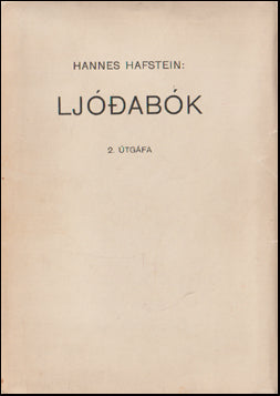 Ljóða-bók eftir Hannes Hafstein # 69668