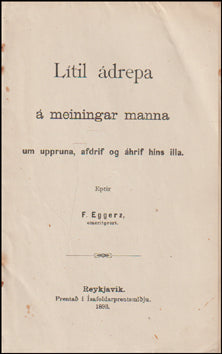 Lítil ádrepa á meiningar manna um uppruna # 70045