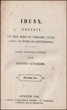 Iðunn, sögurit um ýmsa menn og viðburði # 84307