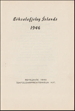 Bóksalafjelag Íslands 1946 # 70124