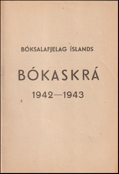 Bókaskrá 1942-1943 # 70133