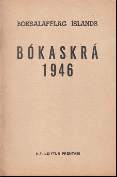 Bóksalafélag Íslands. Bókaskrá 1946 # 70134