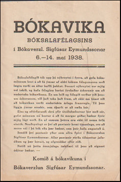 Bókavika Bóksalafélagsins 1938 # 70137