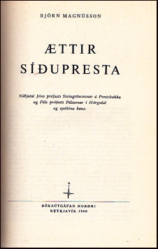 Ættir Síðupresta # 82741