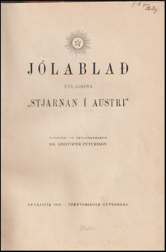 Jólablað félagsins <b>Stjarnan í austri</b> V. árgangur # 70448