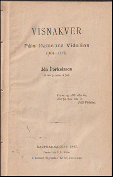 Vísnakver Páls lögmanns Vídalíns # 70735