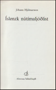 Íslenzk nútímaljóðlist # 70637