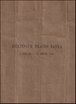 Reikningur Íslands Banka 1919 # 70650