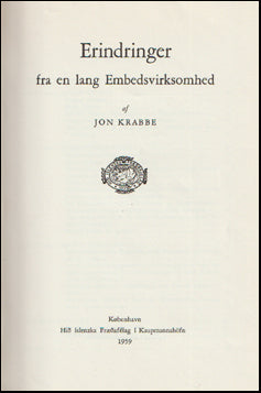 Erindringer fra en lang Embedsvirksomhed # 70663