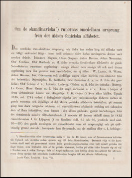 Om de skandinaviska runornas omedelbara ursprung # 70689