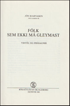 Fólk sem ekki má gleymast # 70690