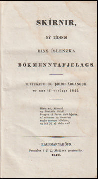 Skírnir. Tuttugasti og þriðji árgangur # 70926