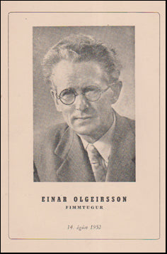Einar Olgeirsson fimmtugur. 14. ágúst 1952 # 70943