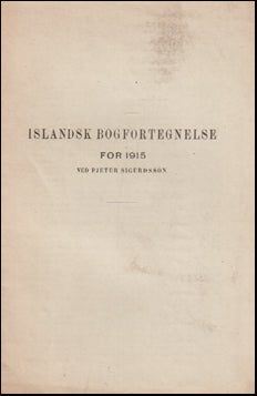 Islandsk Bogfortegnelse for 1915 # 71271