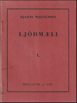 Ljóðmæli eftir Bjarna Magnússon # 71313