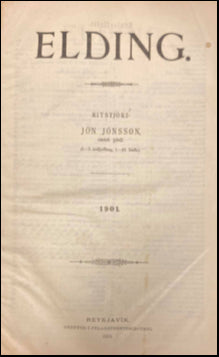 Elding. Fyrsti árgangur 1901 # 71368
