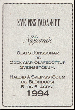 Sveinsstaðaætt # 71470