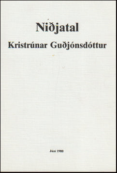 Niðjatal Kristrúnar Guðjónsdóttur # 71472