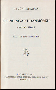 Íslendingar í Danmörku fyr og síðar # 71490