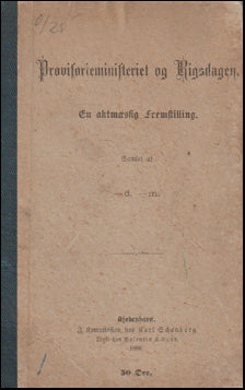 Provisorieministeriet og Rigsdagen # 71551