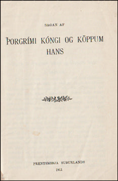 Sagan af Þorgrími kóngi og köppum hans # 71960
