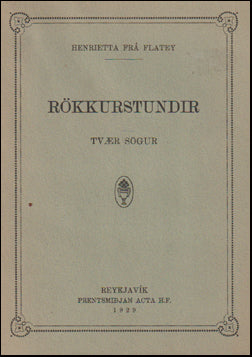 Rökkurstundir # 72052