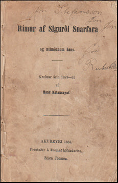 Rímur af Sigurði snarfara og ættmönnum hans # 72093