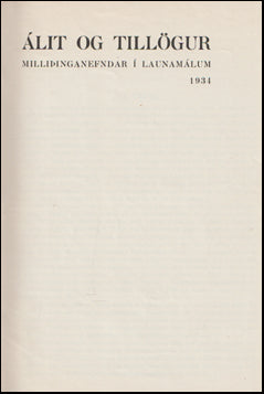 Álit og tillögur # 72260