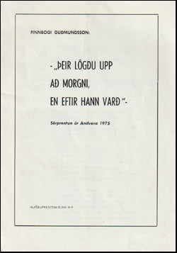 "Þeir lögðu upp að morgni, en eftir hann varð" # 72620