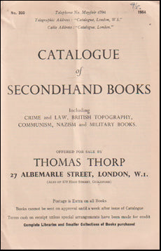 Catalogue of Secondhand Books # 72810
