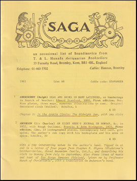 Saga an occasional list of Scanvinavica # 72921