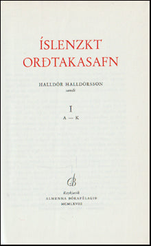 Íslenzkt orðtakasafn I-II # 73095