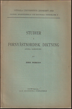 Studier i Fornvästnordisk Dikting # 73989