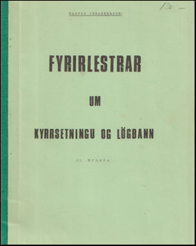 Fyrirlestrar um kyrrsetningu og lögbann # 74343