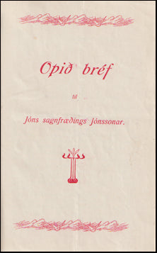 Opið bréf til Jóns sagnfræðings Jónssonar # 74383