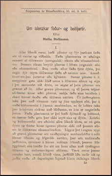 Um íslenzkar fóður- og beitijurtir # 74384
