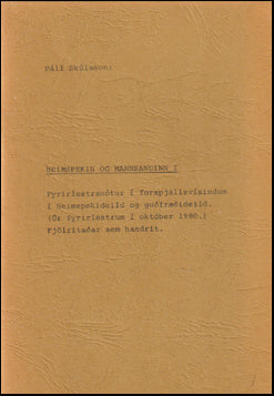 Heimspekin og mannsandinn I. # 75732