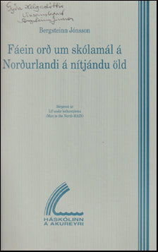 Fáein orð um skólamál Norðurlanda á nítjandu öld # 75844