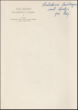 Um hljóðdvöl í íslenzku # 75861