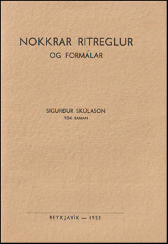 Nokkrar ritreglur # 75985